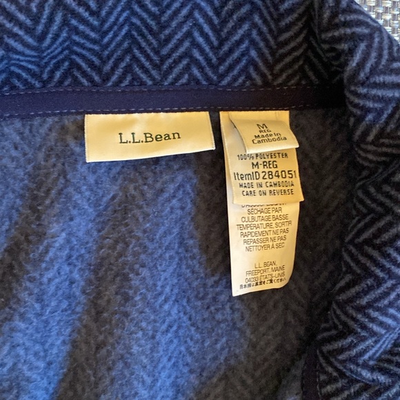 Ll Bean fleece herringbone poncho size medium - Picture 2 of 3